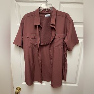 Columbia Omni-Wick Short Sleeve Vented Button Up Shirt Men’s Size Large (L)